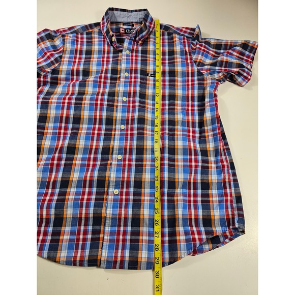 Chaps Easy Care EUC colorful short sleeve button up size M ^ - Picture 5 of 6